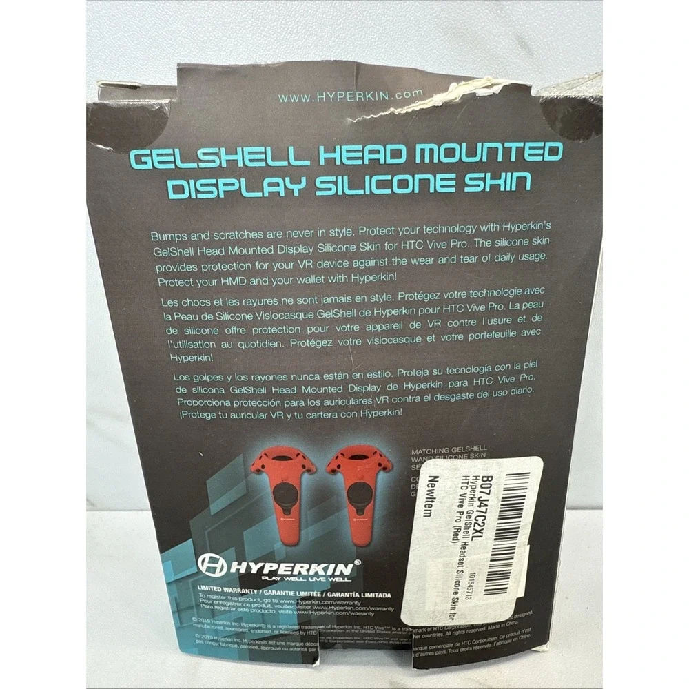 Hyperkin✨GelShell Headset Silicone Skin for HTC Vive Pro✨Red‎